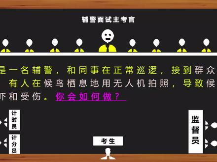 辅警面试题:飞无人机候鸟受惊 #张名卓讲辅警面试 #辅警面试 #辅警结构化面试 #辅警招聘 #辅警考试