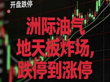 洲际油气地天板炸场,跌停到涨停只隔半天!#洲际油气股票 #洲际油气 #财经股票 #股票分析 #股票