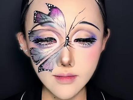 再学一遍小忍吧! 嗯……不录蝴蝶的教程并不是因为我不想,我也不确定能一次画成~#cos妆 #cos妆教程 #蝴蝶忍