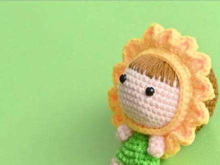 彩色钩针勾织毛线毛衣编织工具#太阳花娃娃组装 #爱生活爱编织 #钩针编织 #我的手工作品 #手工毛线编织