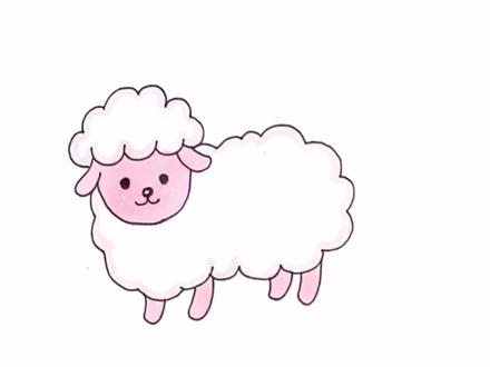 一只绵羊的毛最高记录能织多少毛衣呢?#简笔画 #绵羊 #毛衣