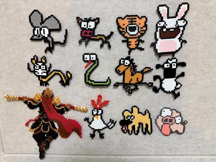 都退退,你猴哥来辣!#十二生肖拼豆#拼豆