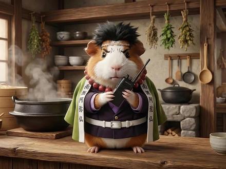 厨房厨房,九号桌有两个老登,菜做的软烂一些#鬼灭之刃 #尼姑素食店模仿 #AI新春游园会 #AI创作浪潮计划 #猪妞