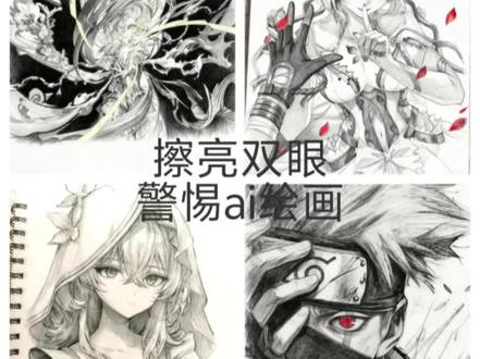 岸边教你慧眼识ai#绘画 #ai画图