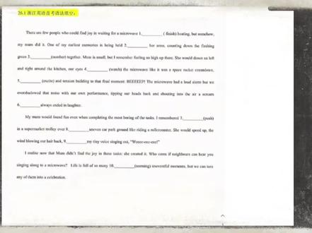 高考英语语法填空做题技巧—26年1月浙江首考英语语法填空解析(1)#高考英语 #浙江高考 #浙江首考 #浙江首考英语 #高考英语语法填空 清晰版题目在评论区🍎