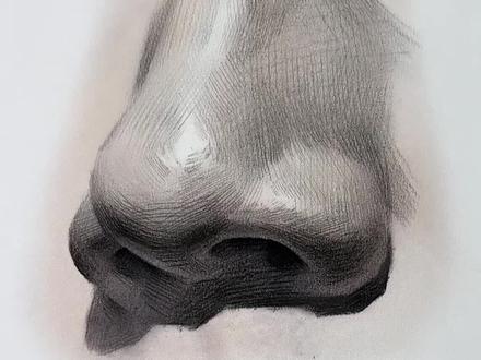 这样画鼻子真的巨简单 #素描 #画画 #美术生 #赤歌铺色笔