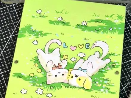 风琴本|封面教程 L O V E 🍀🌱🫧🍀✨☁️👒
#风琴本 #风琴本封面 #绘画 #丙烯马克笔 #小猫冲拳
