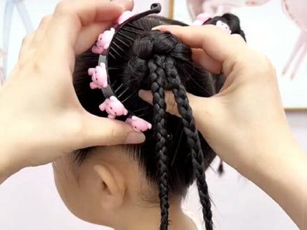 女儿上小学头发这样编简单又漂亮!#简单易学 #编发教程 #儿童编发 #日常编发 #生女儿就是用来打扮的