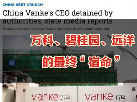 万科、碧桂园、远洋们的,最终“宿命” #中国房地产现状及未来走势