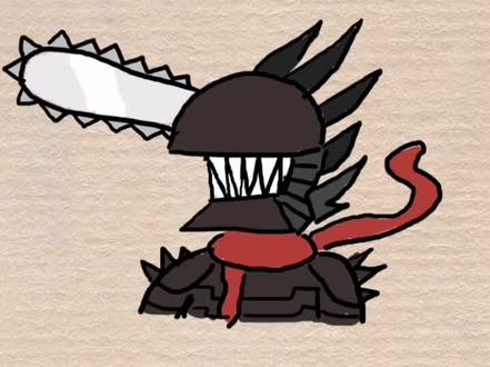 你们天天喊着的电锯恶魔完全体来了,#电锯人 #画画 #二次元 #动漫 #手绘