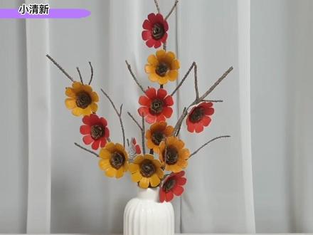 装鸡蛋的纸皮别丢,今天教你用他做个漂亮的盆景 #手工制作 #手工 #创意手工