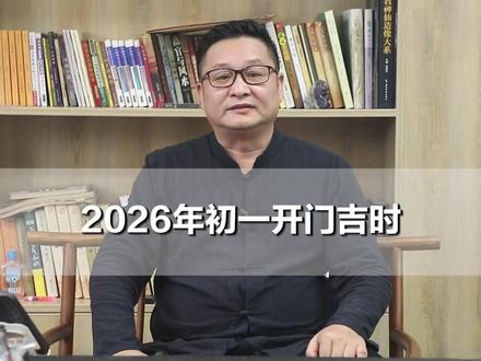 明了先生:分享大年初一开门大吉时间 #祝大家2026年 大吉大利#明了堂
