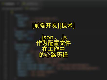 .json、.js 在工作使用中的心路历程; 不是.js不够优秀,而是.json更具性价比 #web前端开发