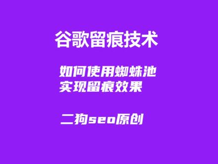 谷歌留痕,谷歌蜘蛛池,蜘蛛池搭建,如何使用蜘蛛池实现谷歌留痕,以及留痕霸屏技术的关键#谷歌留痕 #谷歌外推 #谷歌seo #谷歌霸屏