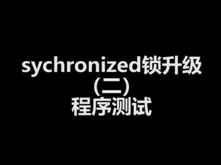 sychronized锁升级测试#程序员