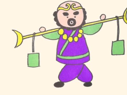 最没存在感的沙和尚,发型却是最酷的 #简笔画 #西游记 #儿童画 #画画 #绘画 #知识创作人 #知识创作人