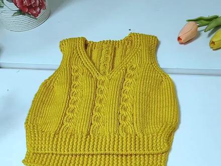 糖果麻花马甲教程二,花型织法#手工编织零基础教学 #马甲背心 #毛线编织 #爱生活爱编织