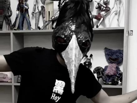 手绘鸟嘴面具#绘画 #鸟嘴面具 #鸟嘴医生