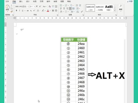 word文档中,实现快捷“输入圈数字”的另一方法,你学会了么? #办公技巧 #office办公技巧