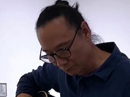 刘义军(唐朝老五)个人艺术展开幕式即兴演出片段#摇滚#吉他演奏#吉他solo#中国摇滚