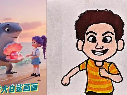 给大白鲨画画#简笔画 @抖音小助手 @抖音创作者中心 @抖音青少年