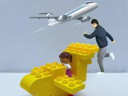 小小人的积木小飞机,非常详细的搭建教程#乐高 #积木搭建 #积木 #乐高积木 #积木玩具