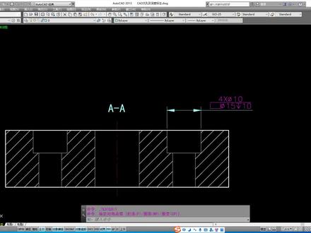 CAD沉孔及深度标注 #cad教程 #cad