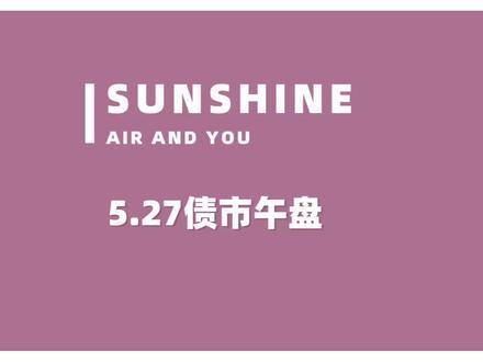 5.27债市午盘:A股走弱,双债延续暖意!#支付宝理财 #支付宝基金 #债券 #债基 #债市