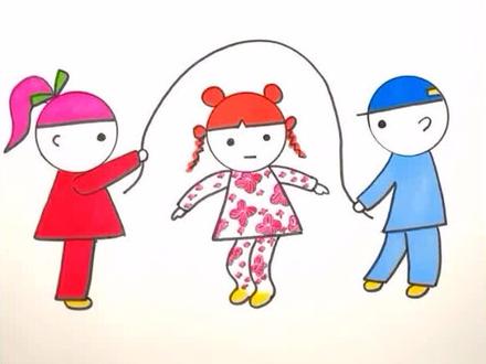 用三个圆画儿童记忆(跳绳)#简笔画