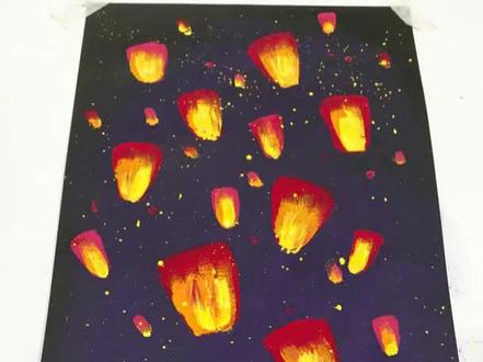 少儿孔明灯画教程,愿世人都有感恩的心#创意少儿 #创意美术 #少儿创意美术 #创意少儿美术 #感恩#创意美术