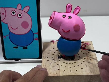 手工制作 小猪佩奇#手工 #小猪佩奇 #制作过程