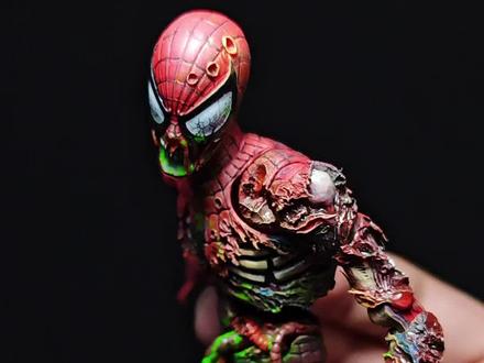 丧尸蜘蛛侠改造完整版#模型 #模玩 #玩具 #可动人偶 #手艺人