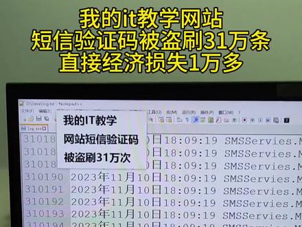 #程序员 我这一天白干了,网站短信验证码被人盗刷31万条,这是日志。
