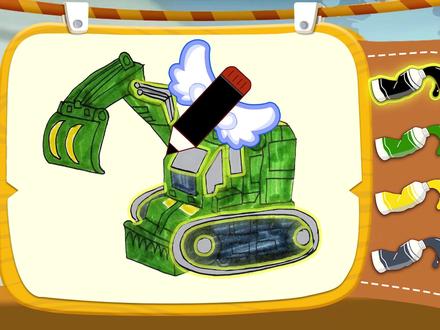 挖掘机杜卡变身前简笔画#艺术分享官 #萌知计划 @抖音青少年 #南小北简笔画 #咖宝车神