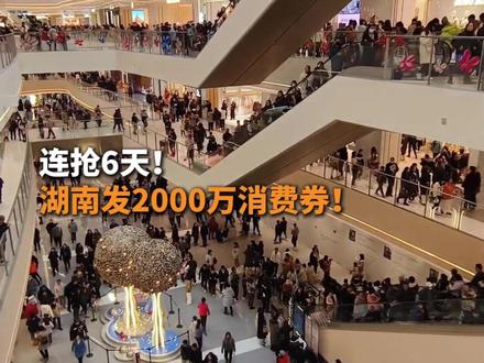 连抢6天!湖南发2000万消费券#消费券