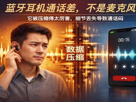 为什么蓝牙耳机通话效果差? #蓝牙耳机 #通话 #音质 #无线音频 #数码真相集