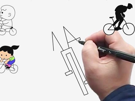 不同年级学生画的骑自行车简笔画 #简笔画 #儿童简笔画 #简笔画教程 #亲子教育