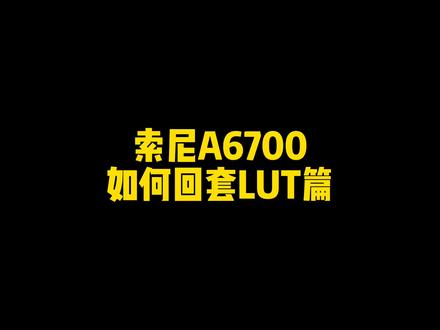 索尼微单相机新功能,回套自定义lut。#相机推荐 #索尼 #摄影器材 #微单 #摄影知识