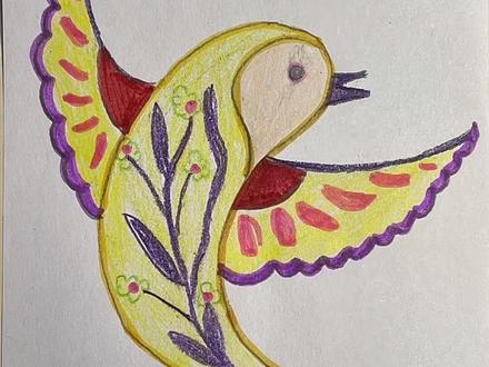 #创作灵感 画一只漂亮的上古神鸟,你学费了吗?🤪#简笔画 #儿童简笔画教程 #创意美术 @DOU+小助手