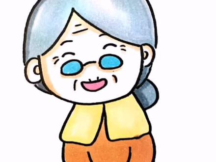 慈祥的奶奶简笔画#重阳节#奶奶#简笔画教程 @抖音青少年