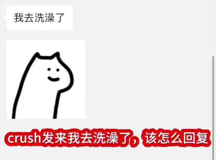 crush发来我去洗澡了,该怎么回复#恋爱小技巧 #crush回复 #聊天氛围感
