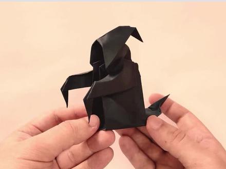 折纸教学:制作一个逼真的死神造型 #折纸教程 #折纸 #创意折纸 #手工玩具 #幼儿创意手工 #创意diy