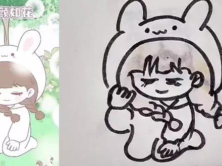 小兔子#简笔画 #跟着抖音学画画 @抖音小助手 @抖音青少年 @抖音创作者中心