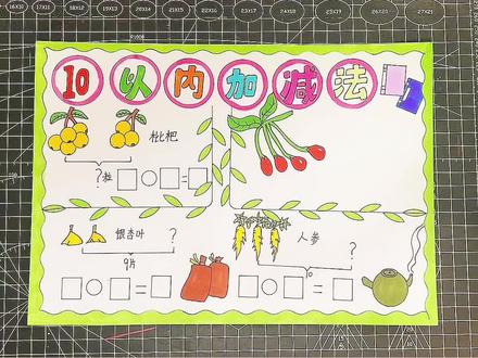 10以内加减法手抄报,神奇的中药手抄报#小学生手抄报