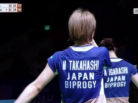 五十岚有纱,高桥美优,第一次搭档就进入决赛#羽毛球 #印尼大师赛 #志田千阳 #五十岚有纱 #高桥美优