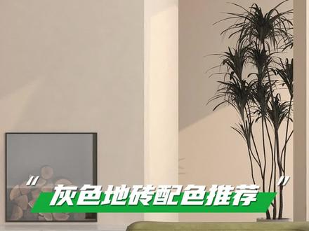 灰色地砖搭配什么颜色乳胶漆?总有一款适合你家的!#三棵树网红色号 #灰色地砖搭配 #抖出美好生活家