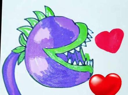 大嘴花大战各种僵尸~😱#植物大战僵尸2 #有趣的儿童手工作品 #画画我是认真的 #秀出你的画画作品 #日常瞎画