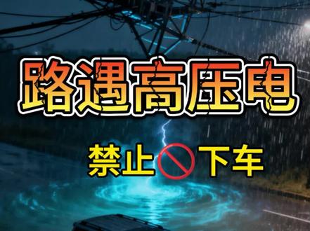 开车挂到高压线,千万别下车!#交通安全#紧急避险