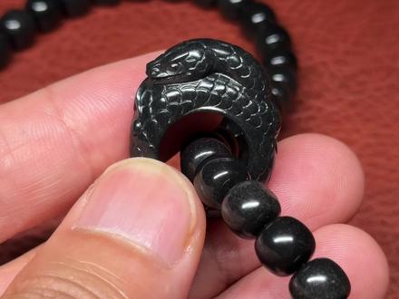 做活做全套 蛇形跑环 #墨玉#致墨出品 #108 #跑环 #玉雕设计