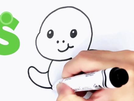 和我一起学画画,今天我们来画一条可爱的蛇! #简笔画 #简笔画教程 #儿童简笔画 #亲子简笔画 #幼儿简笔画